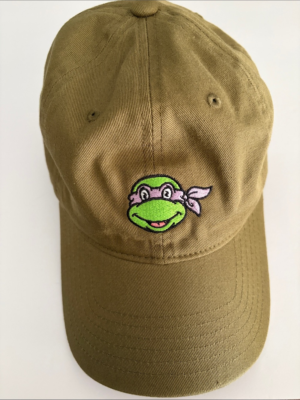 Nickelodeon Olive Green Hat with Purple Bandana Turtle Patch